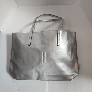 Clinique Silver Metallic Tote Bag